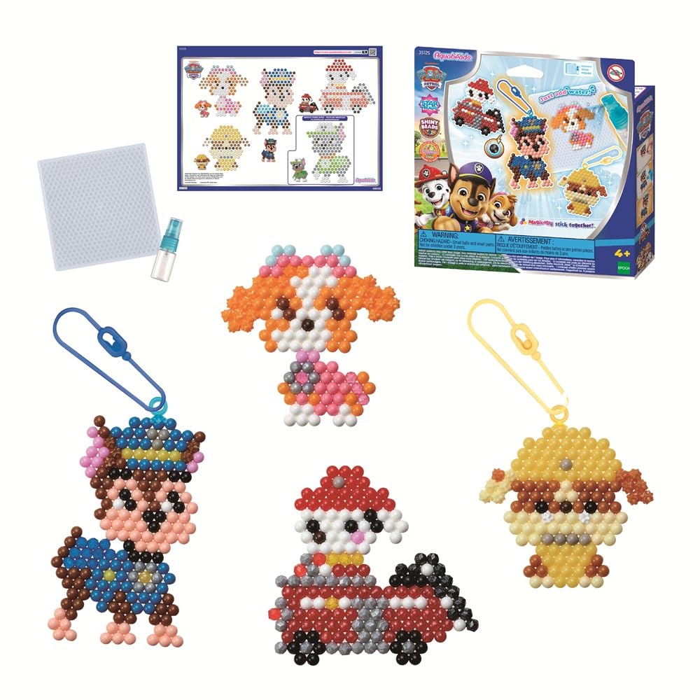 Aquabeads - Paw Patrol Keychain Craft Kit - Arts & Crafts Bead Activity Toy 35125, Multicolour, small - Image 2