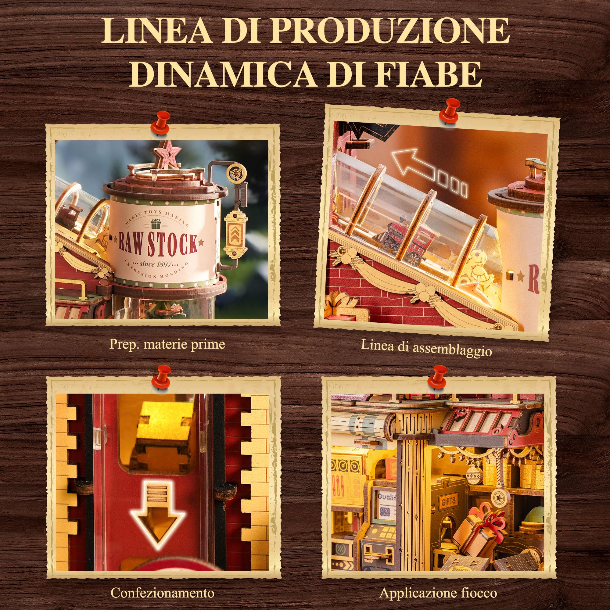 ROKR Puzzle 3D Legno Dream Gift Factory Modellismo da Costruire Adulti Idea Regalo Di Compleanno Unica Per Il Padre Uomo EAB01