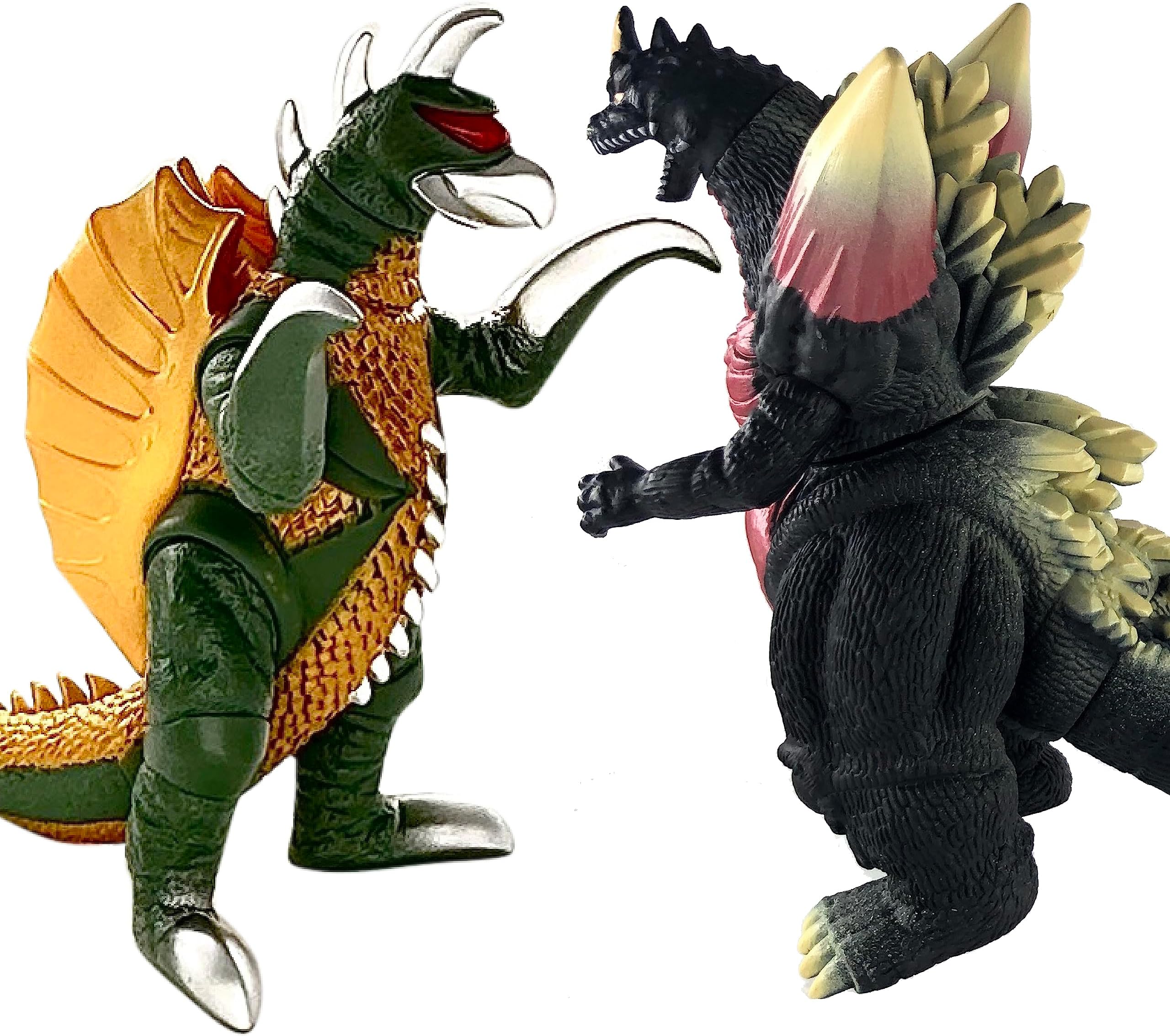 Set of 2 SpaceGodzilla Disosaur Dragon Gigan Space Toys, Kaiju Universe Action Figures King of The Monsters Movable Joints Movie Series Soft Vinyl, Travel Bag