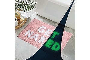 Cute Funny Get Naked Bath Mat - Glow in The Dark Cool Rug