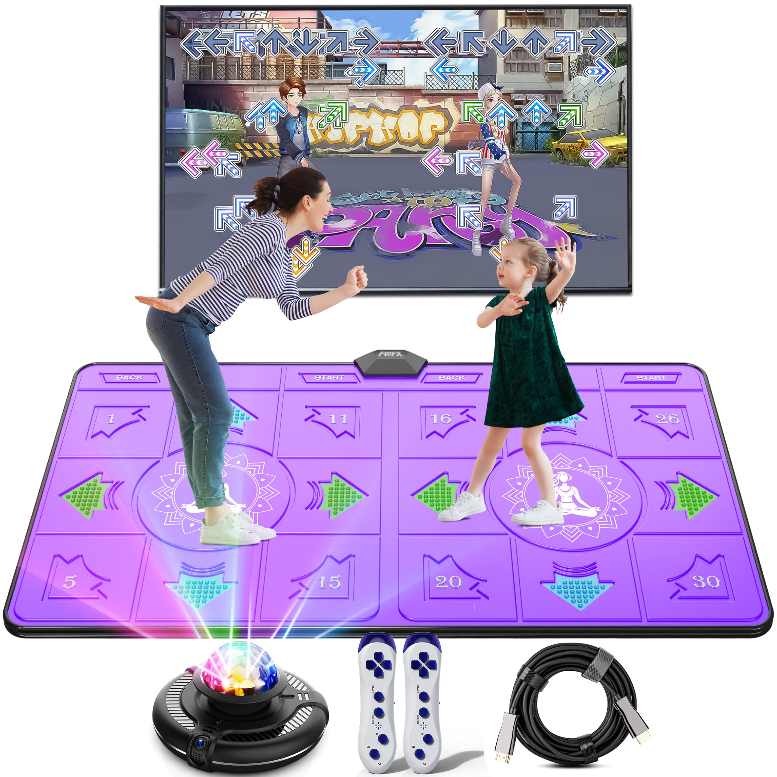 Amazon.com: FWFX Wireless Dance Mat for Kids and Adults, Exercise