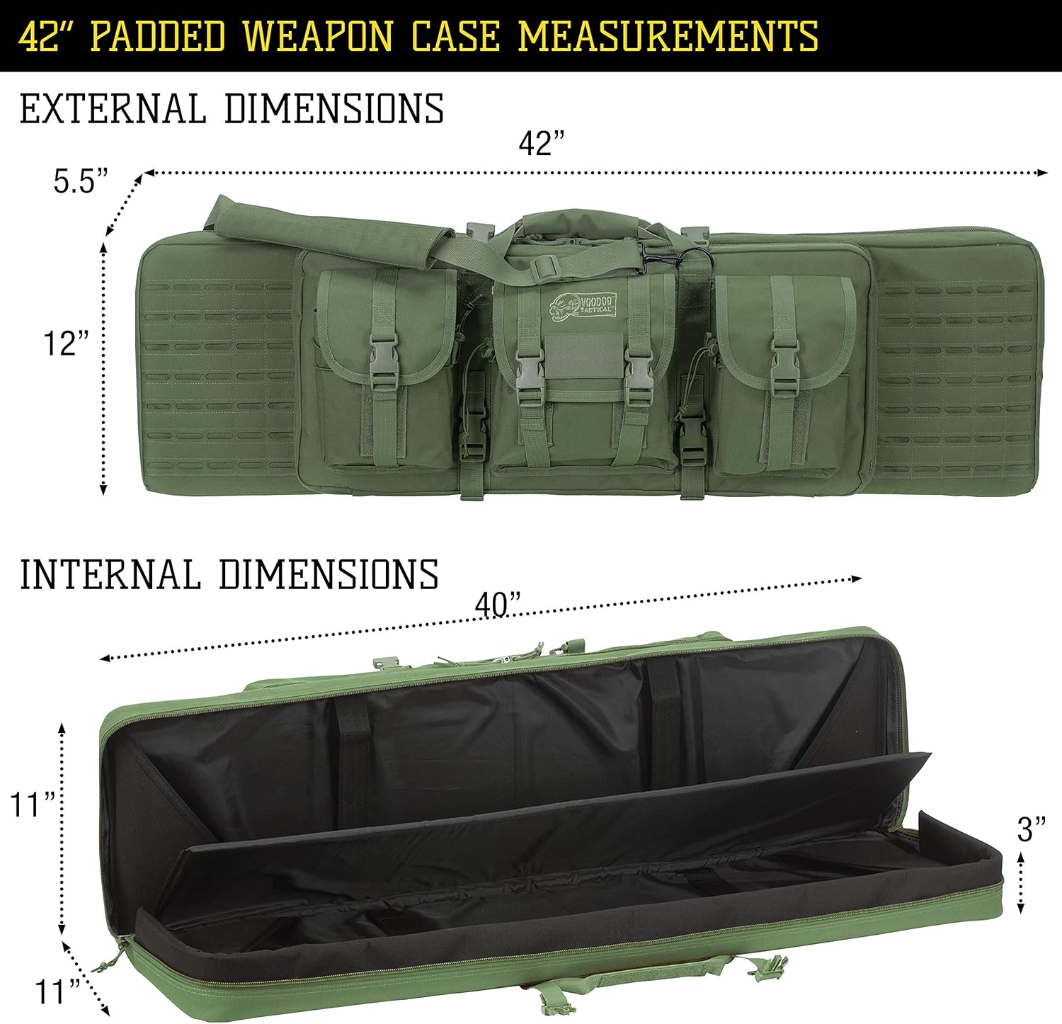 Voodoo Tactical Men's Padded Case, Olive Drab, 36"