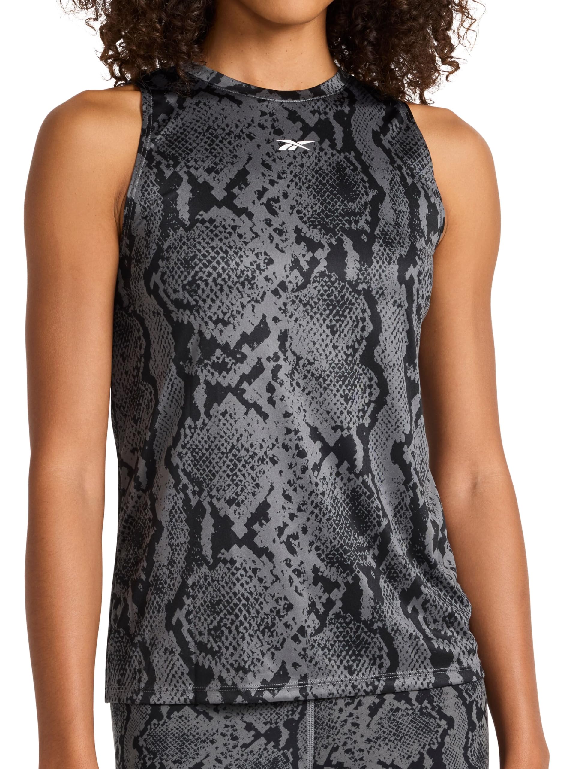Reebok Women's Id Tech Crewneck Tank Top, Relaxed Fix