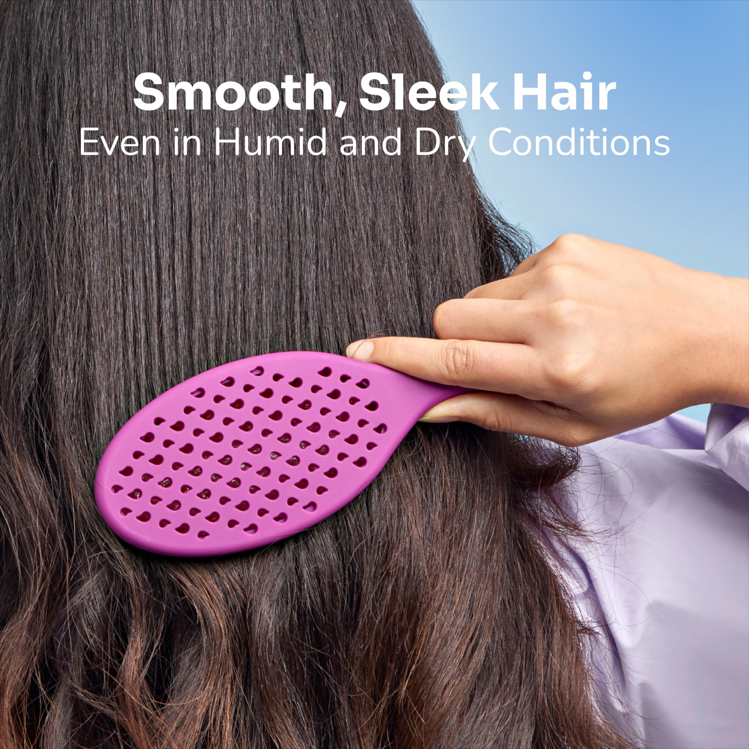 Wet Brush Frizz Free Detangler reduziert Kräuseln, statische und fliegende Haare mit Ionen-Technologie, glatte Oberfläche, Stylingbürste verleiht Glanz, ergonomisches Design, funktioniert auf allen