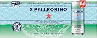 S.Pellegrino Sparkling Natural Mineral Water, Unflavored, 11.15 Fl. Oz (Pack of 24)