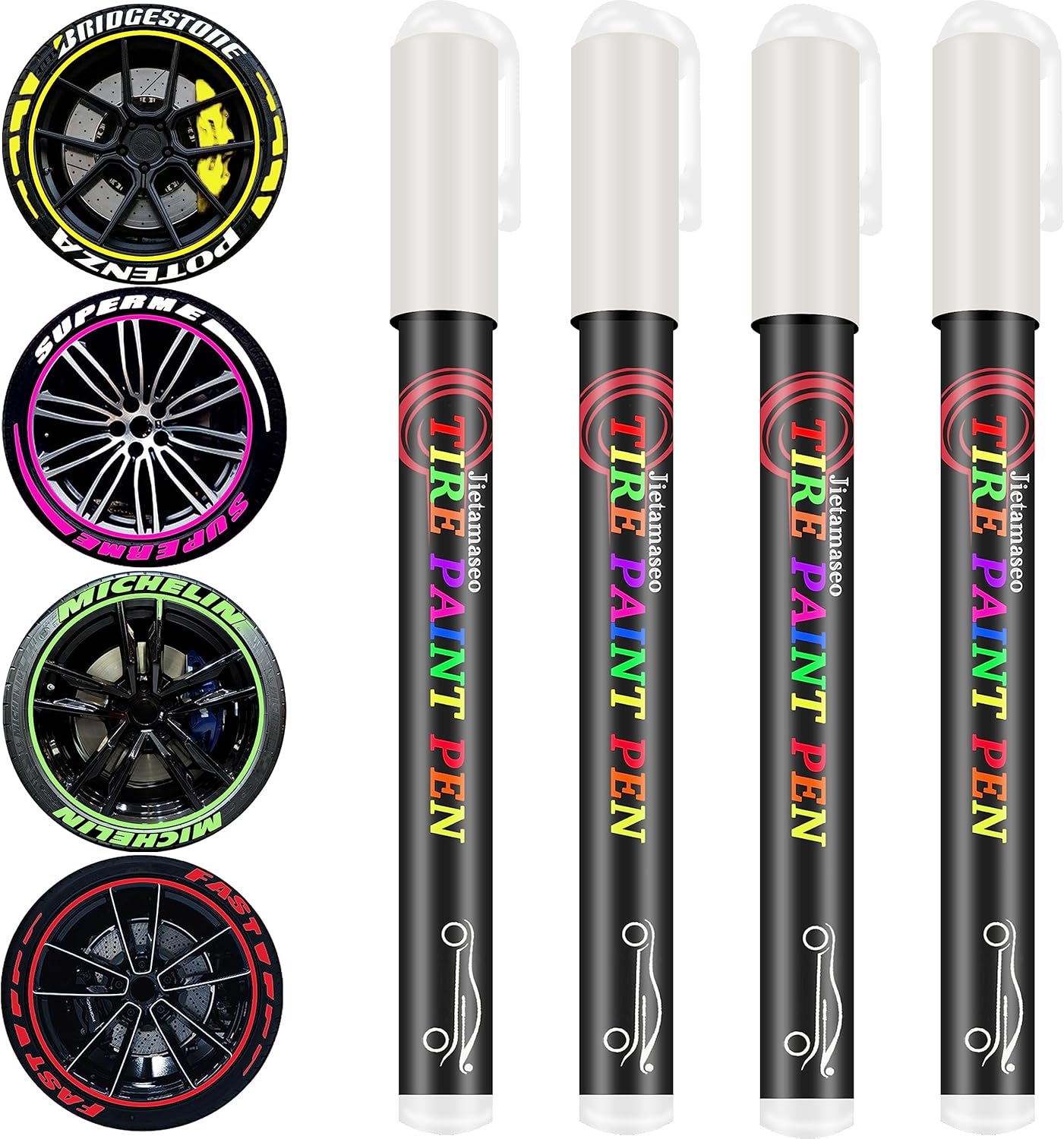 Jietamaseo Paint Pen For Car Tires White Tire Paint Pen