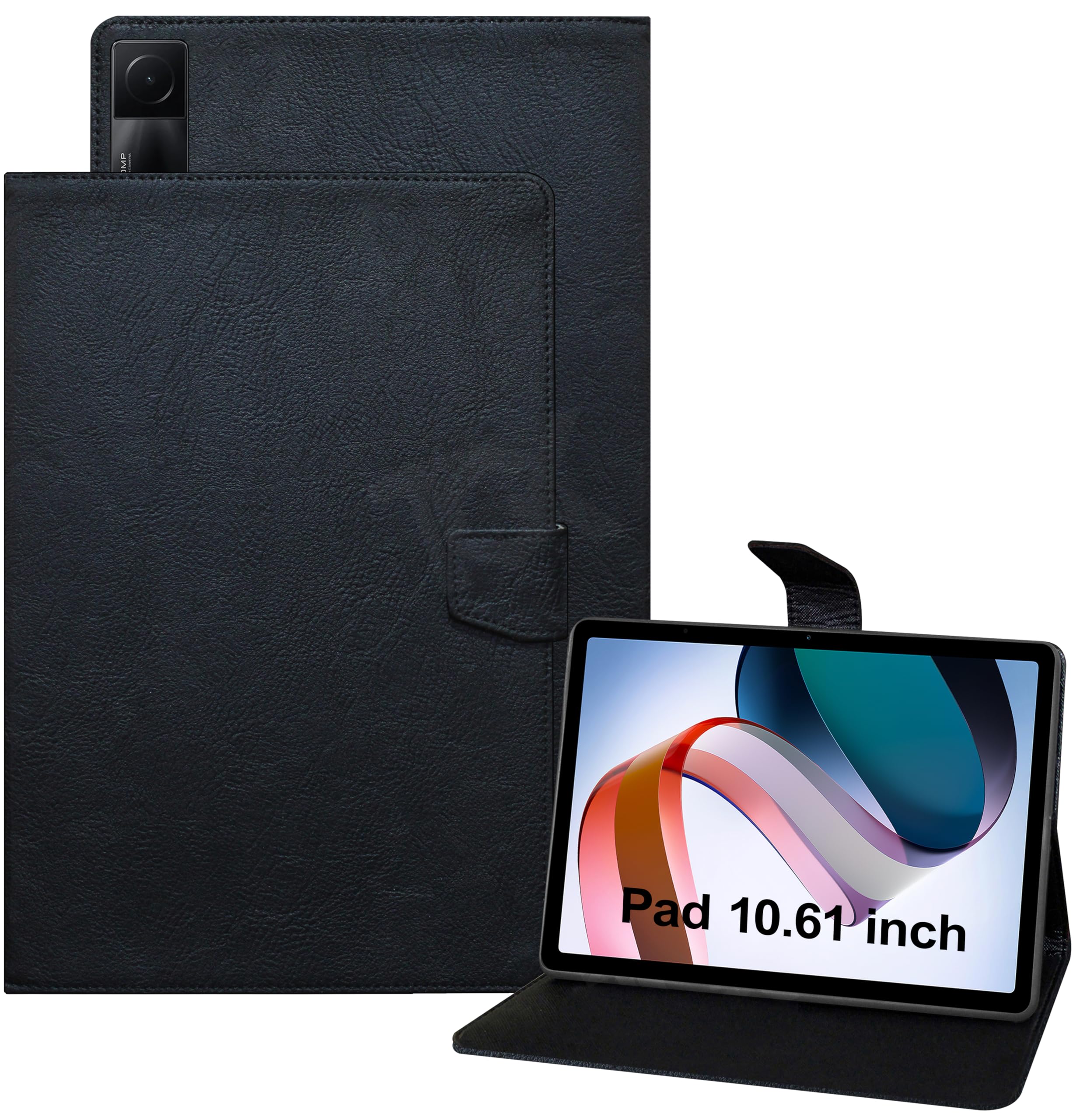 TGK Plain Design Leather Protective Cover with Viewing Stand Back Flip Stand Case Cover for Redmi Pad 10.61 Inch Black (B0BJF2H4ZT) Amazon Price History, Amazon Price Tracker
