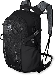 Pioneer Camp Hiking Backpack 22L Small Hiking Hydration Gear Lightweight Camping Backpack Travel Daypack for Women Men Outdoor Bag for Biking Climbing(Black;22L)