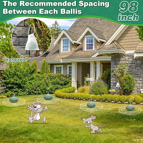 Miniatura 4 de Repelente de ratones de roedor, bolas repelentes de aceite de menta para ratas, disuasorio de ratones, mantiene a ratones ratones roedores fuera de