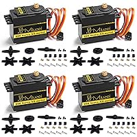 Vista 1 de Miuzei MG996R 1.94 oz Metal Gear Torque Servo Motor Digital para RC Helicóptero Coche Barco Robot (4 unidades)