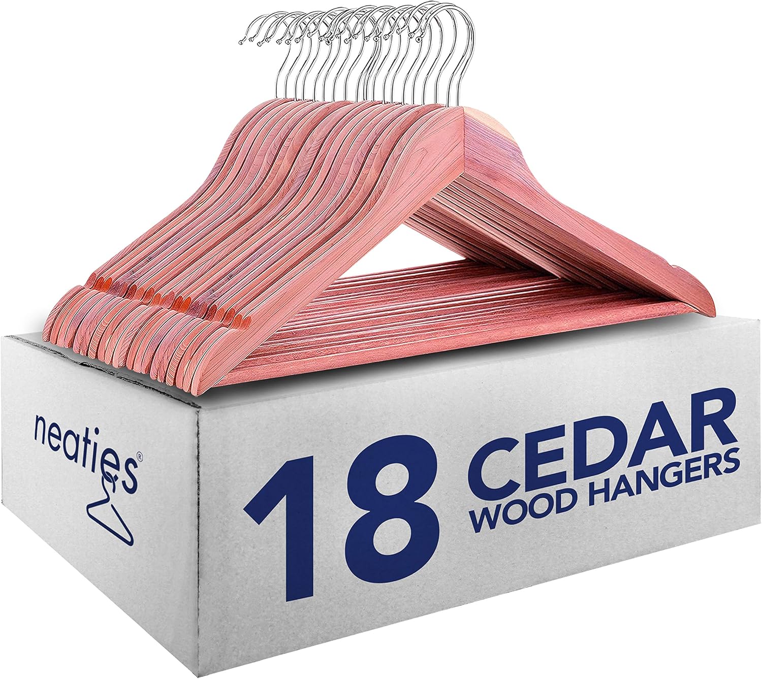 Neaties Premium Red Cedar Hangers for Closet 1/2" Thick