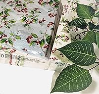 Vista 5 de 20-ct 3-ply 13x13 Holly Napkins Christmas Paper Cocktail for Decoupage Disposable Dinner Size, white green red, 6.5x6.5x1 inches