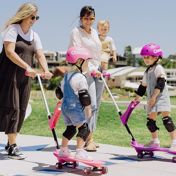 Ookkie Kids Learner Skateboard, Helps Develop Balance & Self Confidence, 4-in-1 Skateboard, Easy Setup, Gift Idea