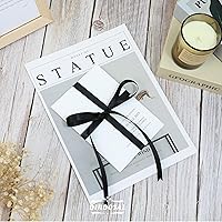 Vista 6 de Cinta negra de satén de 1/2 pulgada para envolver regalos, arreglos florales, manualidades, invitación para despedida de soltera, 50 yardas