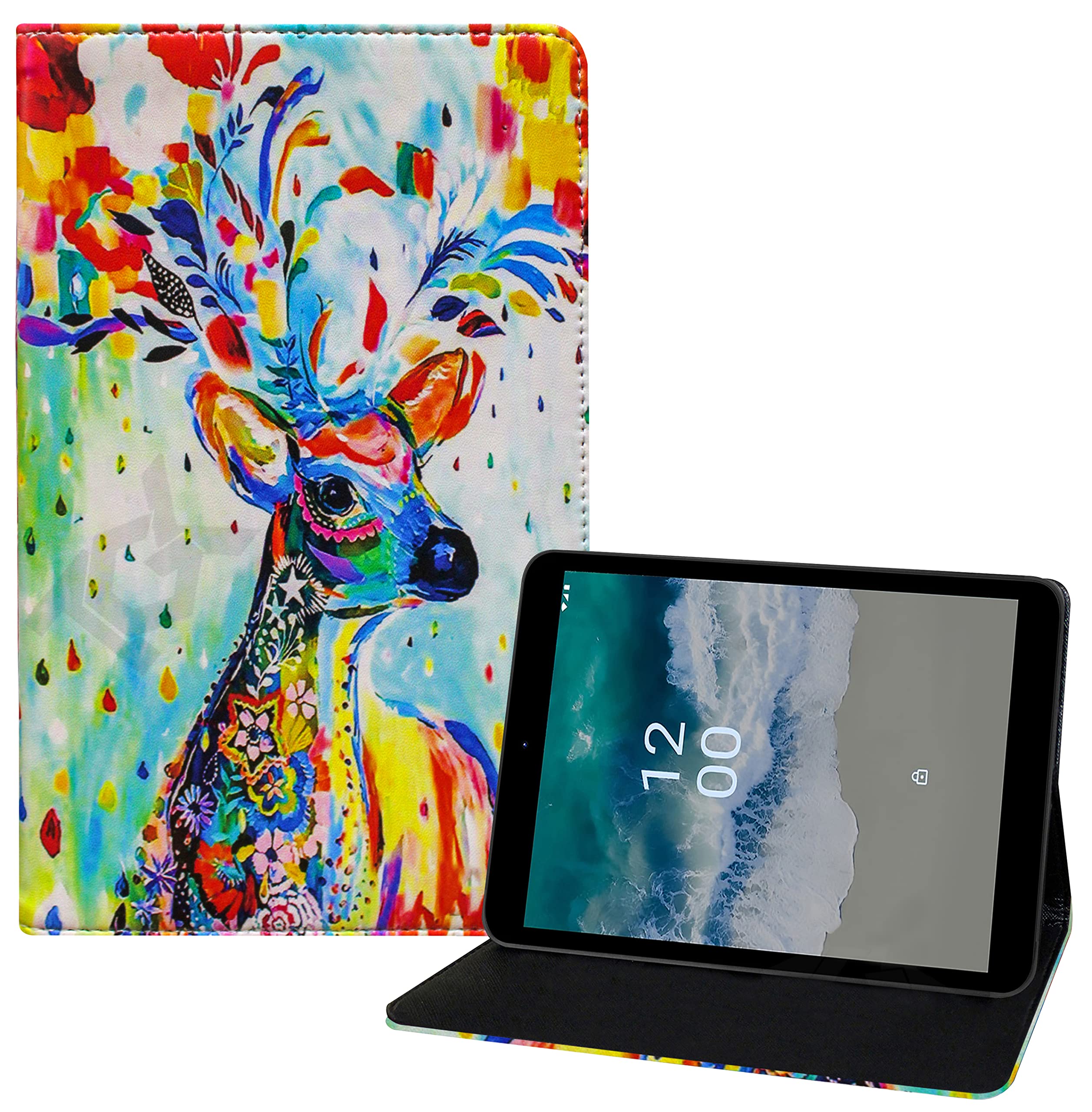 TGK Printed Classic Design with Viewing Stand Leather Flip Case Cover for Nokia Tab T10 8 inch Tablet TA-1472 (Deer Painting) (B0BK7HLSBY) Amazon Price History, Amazon Price Tracker