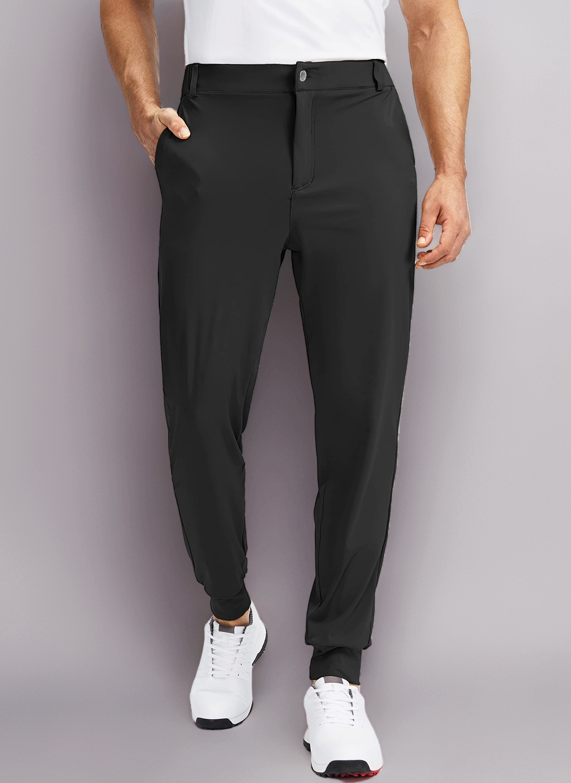Soothfeel Men's Golf Joggers Pants with 5 Pockets Slim Fit Stretch Sweatpants Running Travel Dress Work Pants for Men