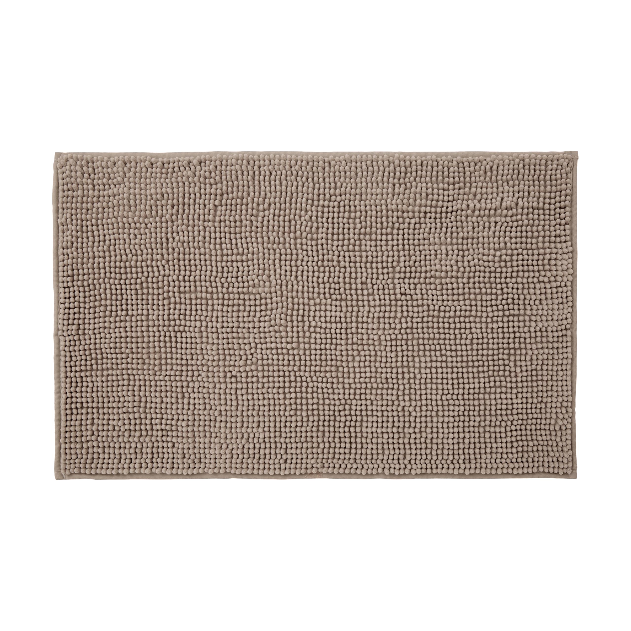 Allure Bobble Chenille Large Bath Mat Non Slip 60 x 90cm - Soft, Absorbent, Easy Care (Mocha)