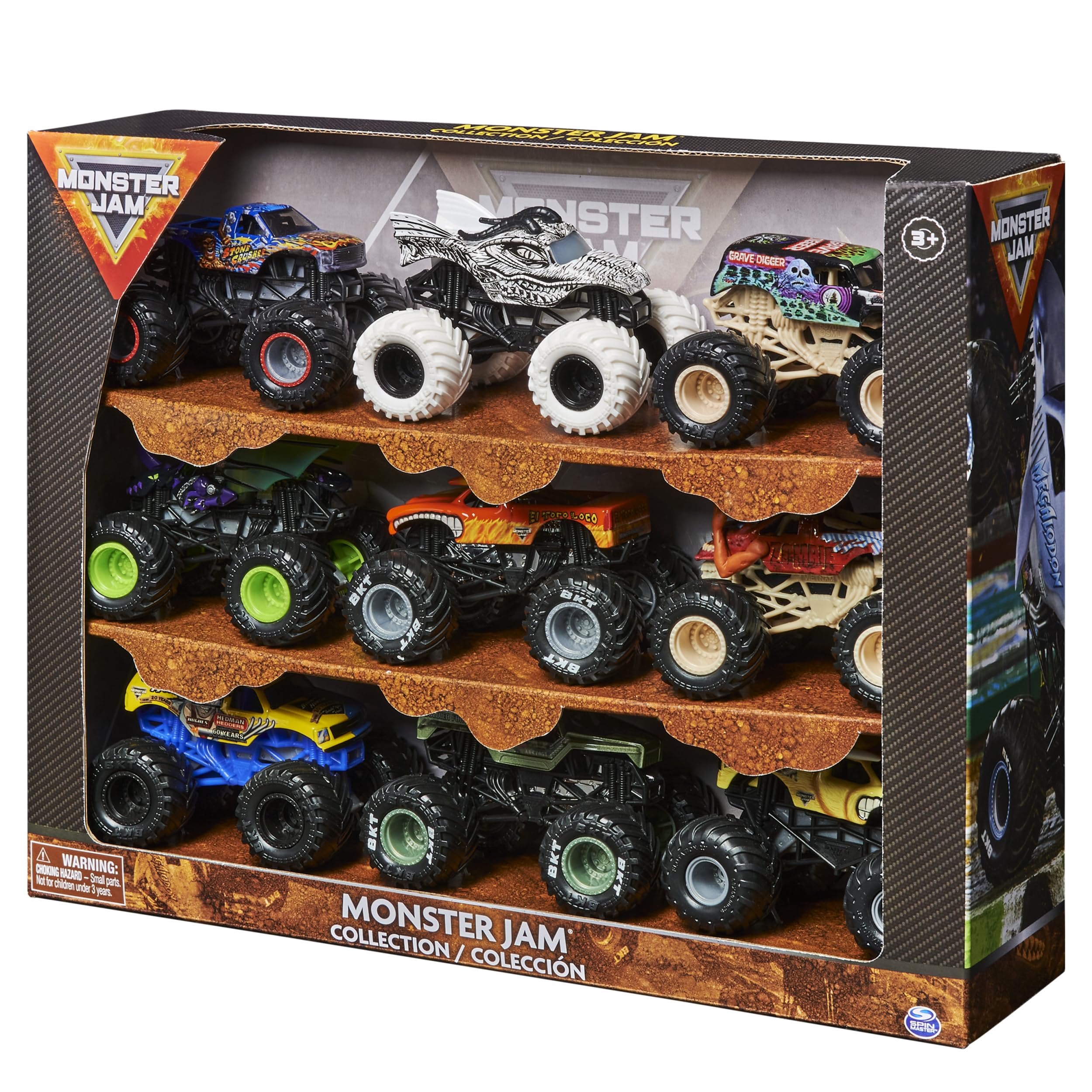 Amazon.com: Monster Jam, Official 9 Pack Monster Trucks 1:64 Scale