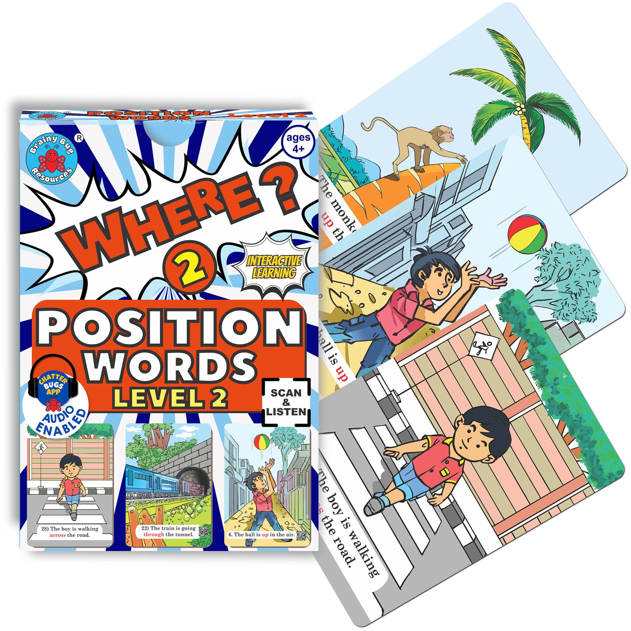 Brainy Bug Resources Educational Flash Cardsand Child Resources for Teaching Language_Skills(Position Words Level 2)-picture-26