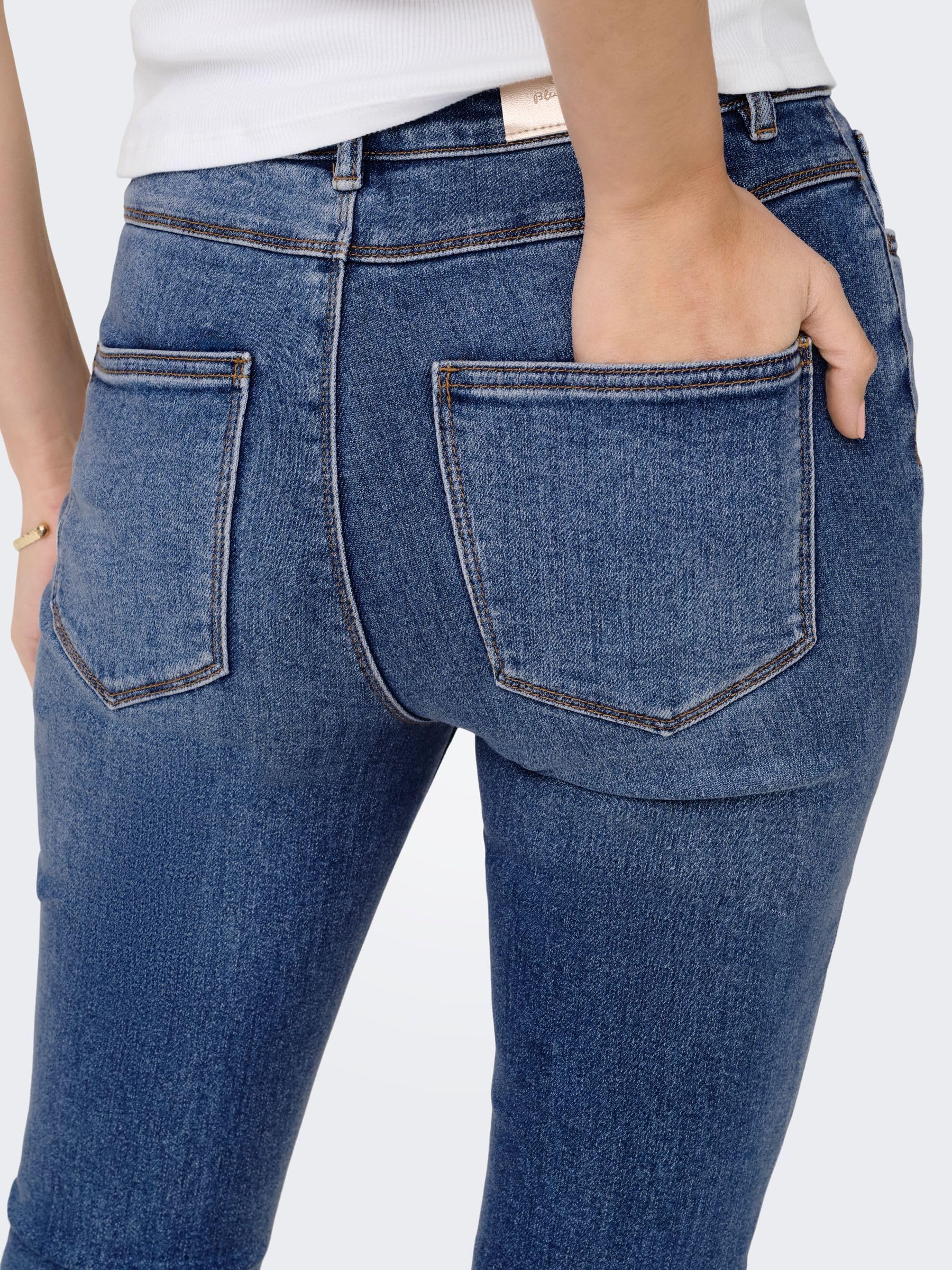 ONLY Damen ONLMILA HW SK ANK BB JEANS BJ13994 NOOS Skinny Jeans,, per pack Blau (Medium Blue Denim Medium Blue Denim), W31/L30 (Herstellergröße: 31)