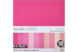 12" x 12" Pink Palette Cardstock Paper for Crafts by Recollections