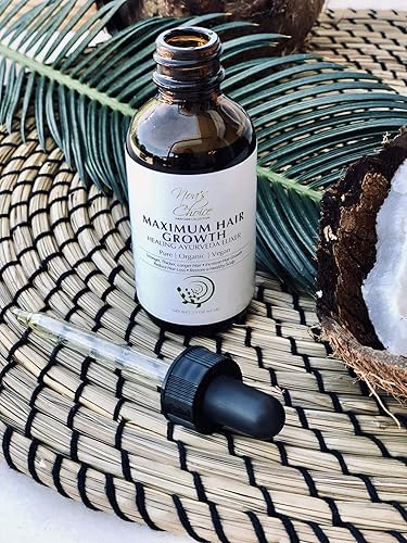 Miniatura 6 de Maximum Slim Fórmula ayurvédica orgánica para el crecimiento del cabello de Noa's Choice para un cabello más completo, más largo, grueso y
