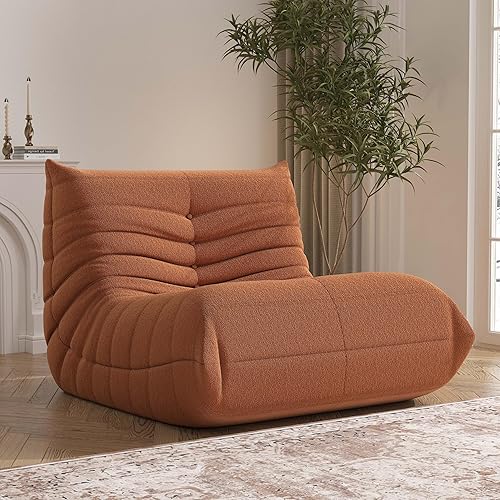 Miniatura 45 de Puf, silla de chimenea, sofá grande para adultos, puf para adolescentes, con espuma cómoda de alta densidad, con espuma viscoelástica, puf para sala