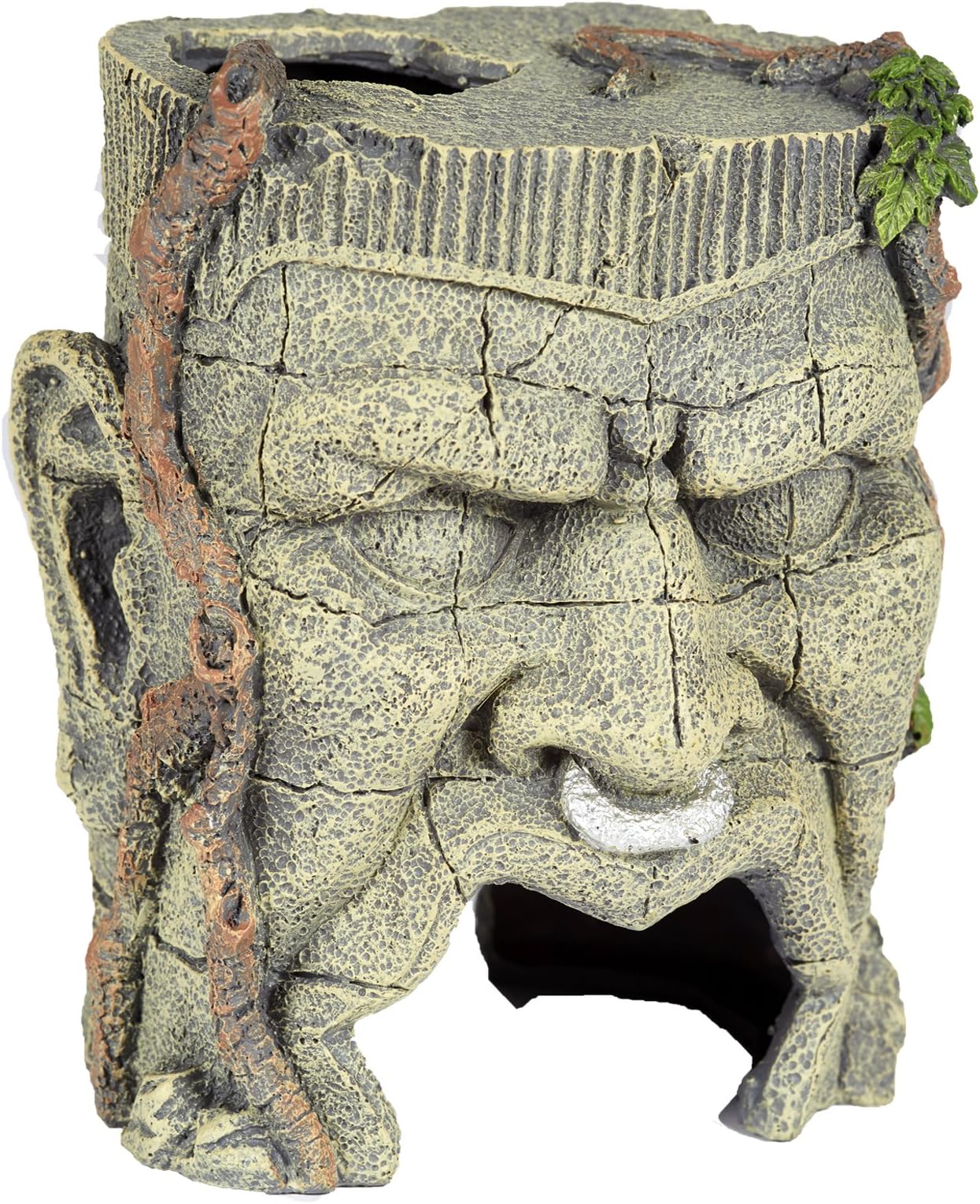 Pet Ting Ancient Face Statue Aquatic Ornament - Aquarium Decoration - Vivarium Decoration