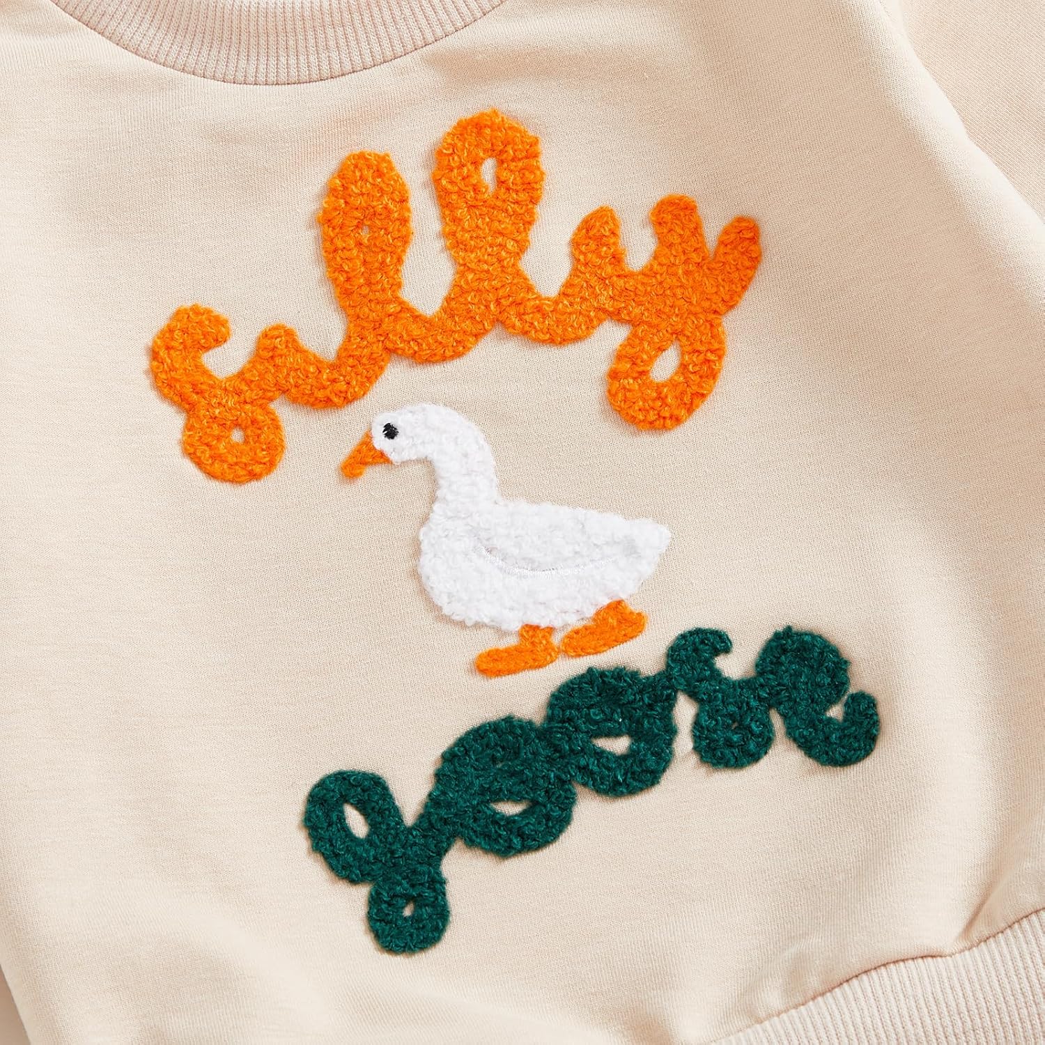 CIYCUIT Toddler Baby Boy Outfits Goose Embroidered Sweatshirt Pants Set - Image 4