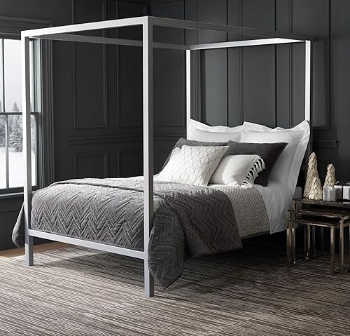 Miniatura 6 de Pine Cone Hill Lodi - Funda de almohada Matelasse, tamaño estándar, patrón sólido plateado