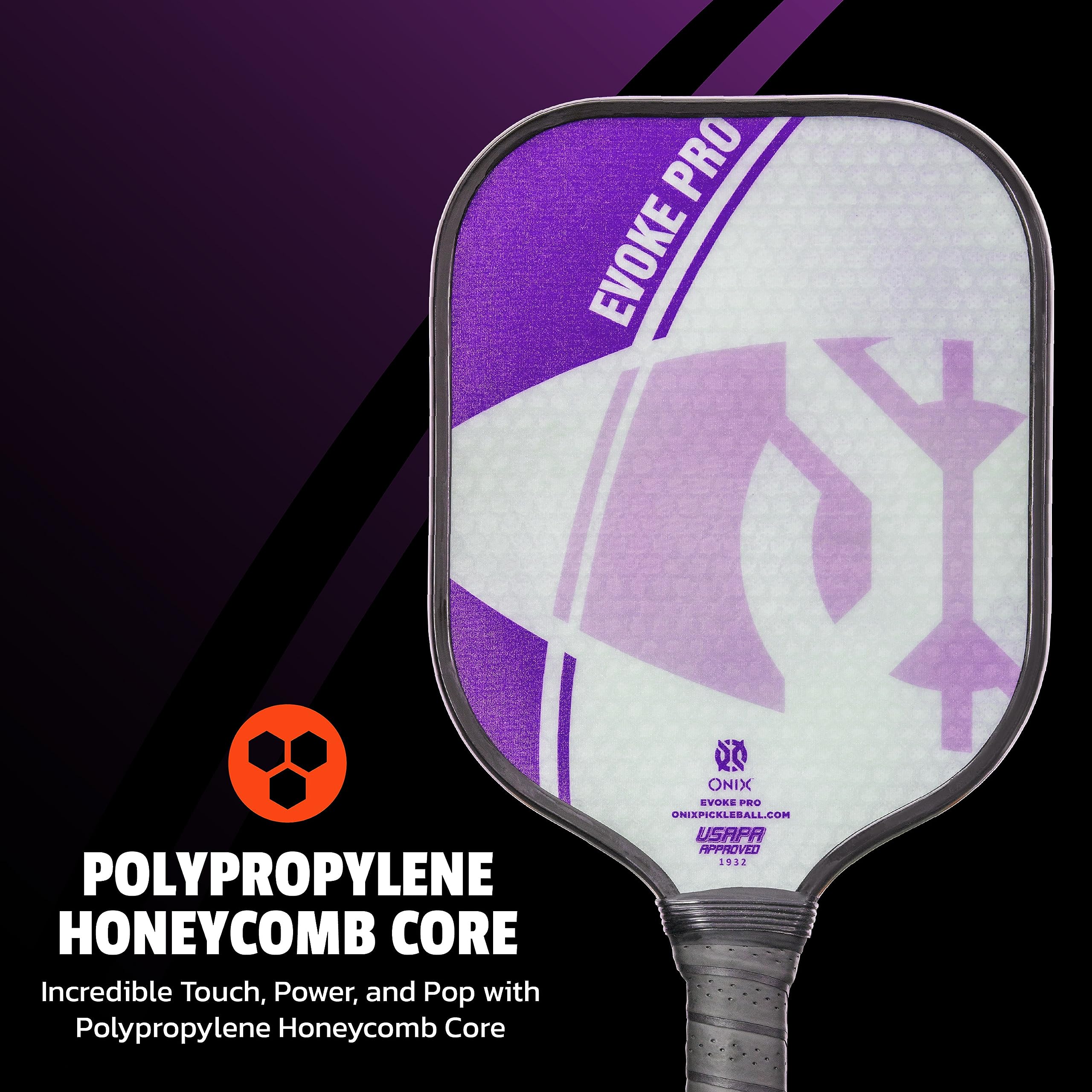 ONIX Evoke Series Pickleball wiosła z kompozytową powierzchnią i rdzeniem z polipropylenu