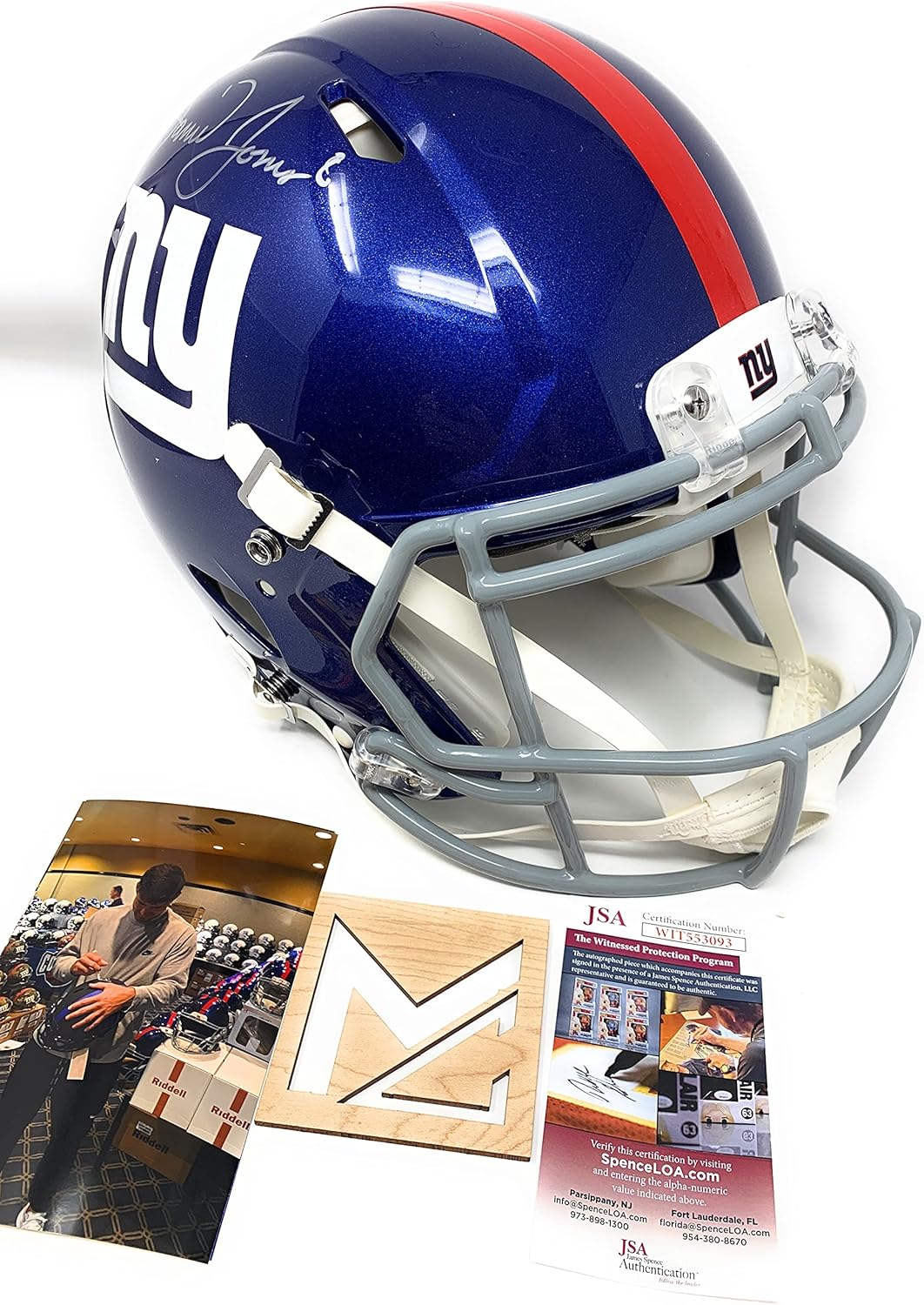 Daniel Jones New York Giants Signed Autograph Rare LUNAR Authentic On Field Proline Full Size Speed Helmet JSA Witnessed Certified : Collectibles & Fine Art