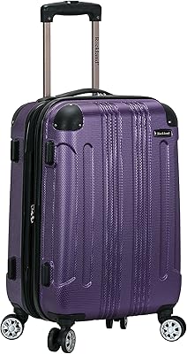 Rockland London Hardside Spinner Wheel Luggage, Purple, Carry-On 20-Inch
