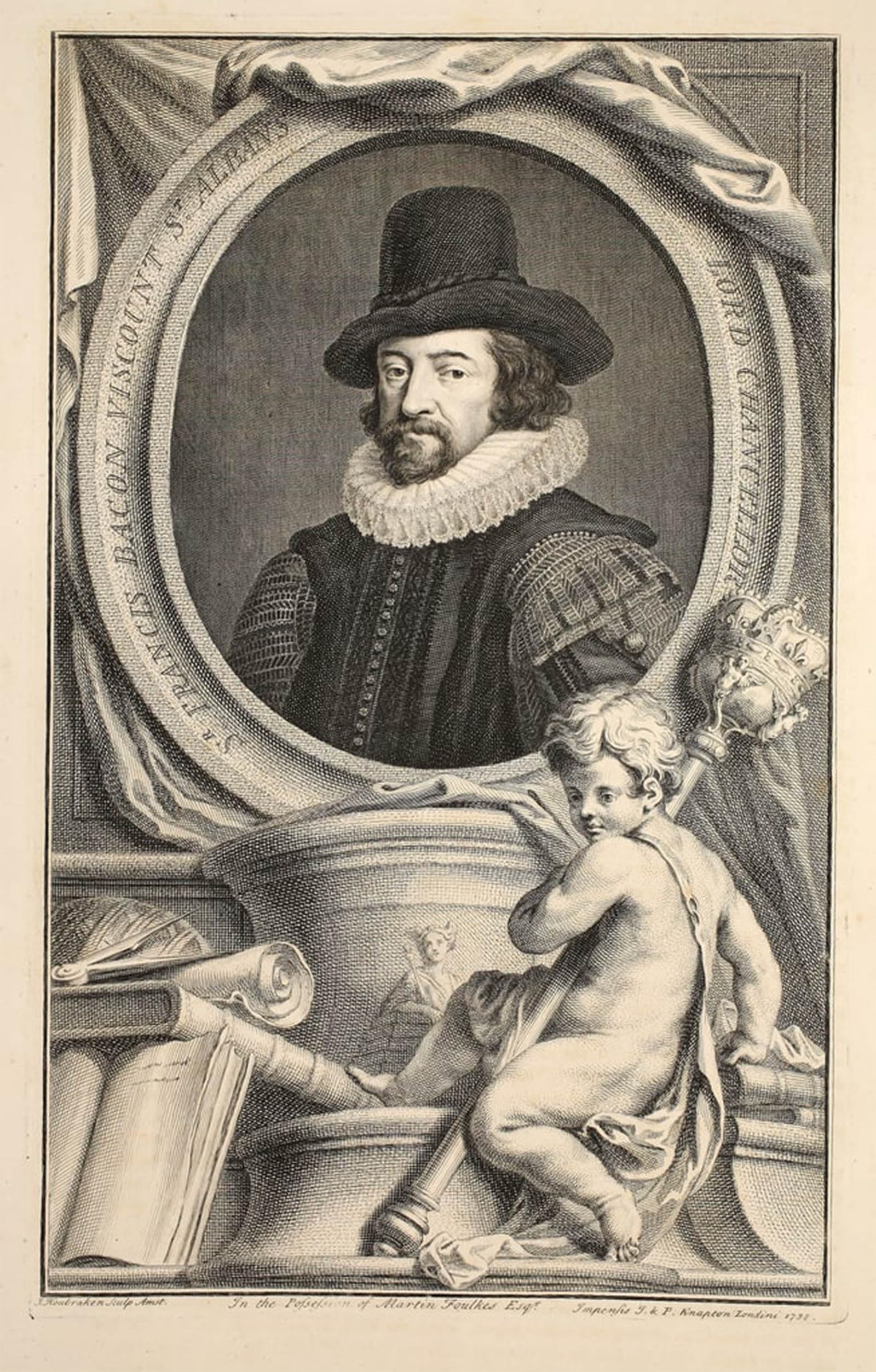 POSTERIIk Vintage Print Pop Art Landscape Artwork Portrait Viscount of St Albans by Jacobus Houbraken Art Prints for Office Home Decor 60x90cm