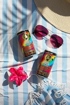 BOSS Coffee by Suntory Rainbow Mountain Blend Japanese Flash Brew Coffee, 6oz 12 Pack, Imported from Japan, Espresso Doubleshot, Ready to Drink, Contains Milk, No Gluten