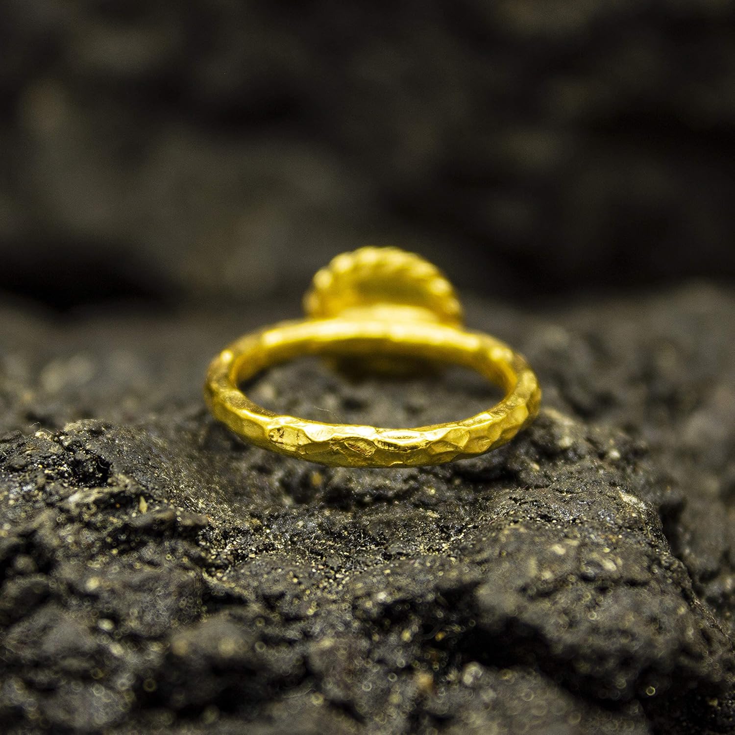 Pellada Natural White Pearl Ring | 925 Sterling Silver 24K Gold Plated | Birthstone Ring | Freshwater Pearl Ring | Stacking Gemstone Ring