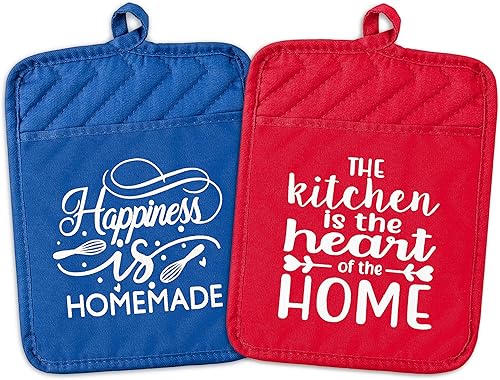 GROBRO7 Divertidos agarraderas de algodón resistentes al calor con lazo para colgar en el bolsillo, para despedida de soltera, para regalo,