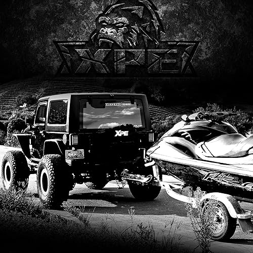 Miniatura 5 de XPE Gato de remolque de barco de 2000 libras con rueda, viaje vertical de 12 pulgadas, gato de lengua de remolque de barco de doble rueda de 6