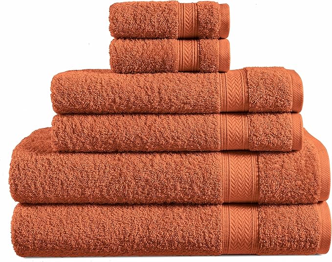 LANE LINEN Bath Towels Set of 6100 Cotton Bathroom Towels