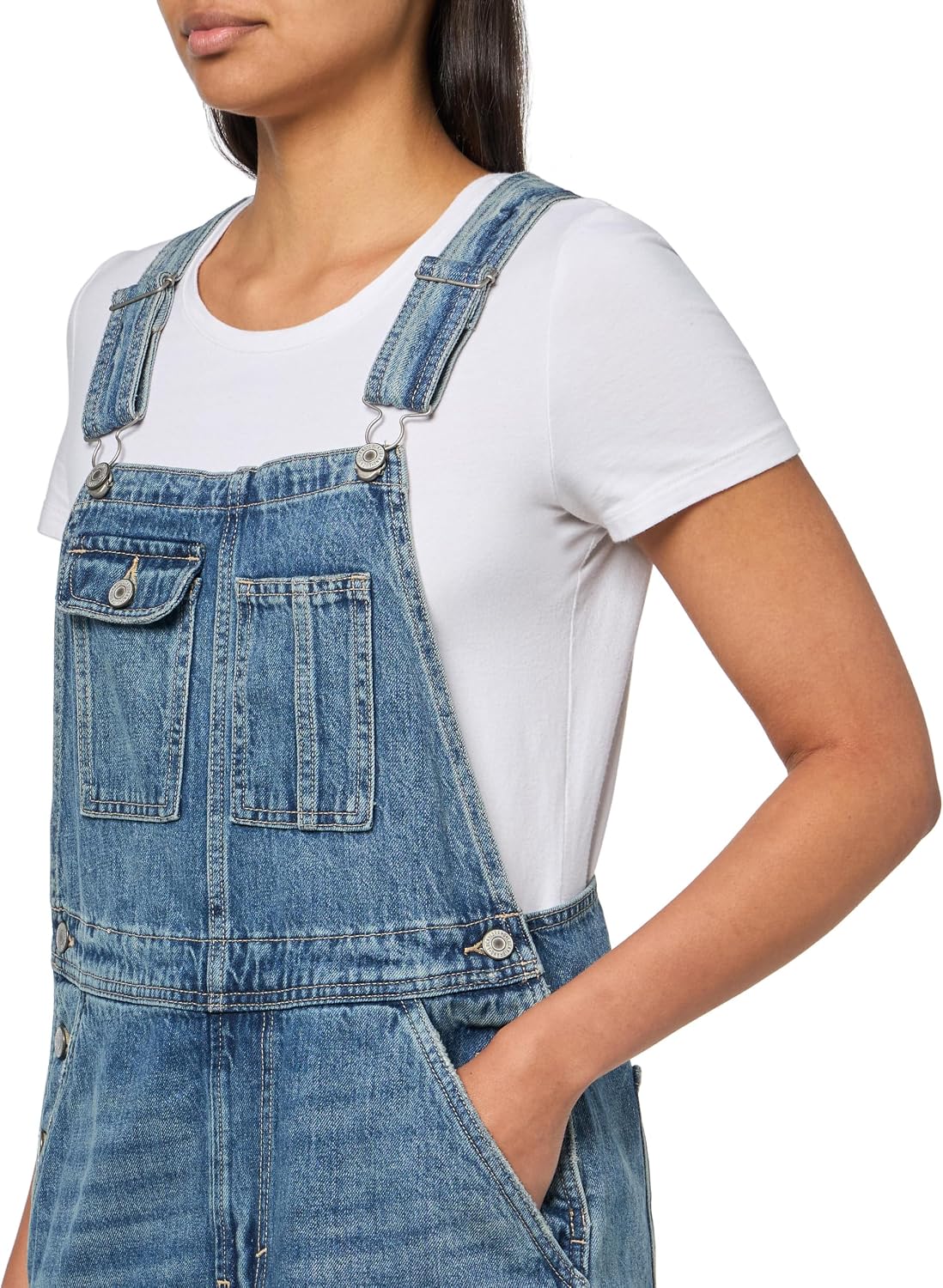 Lucky Brand Women's Denim Overall Midi Dress
