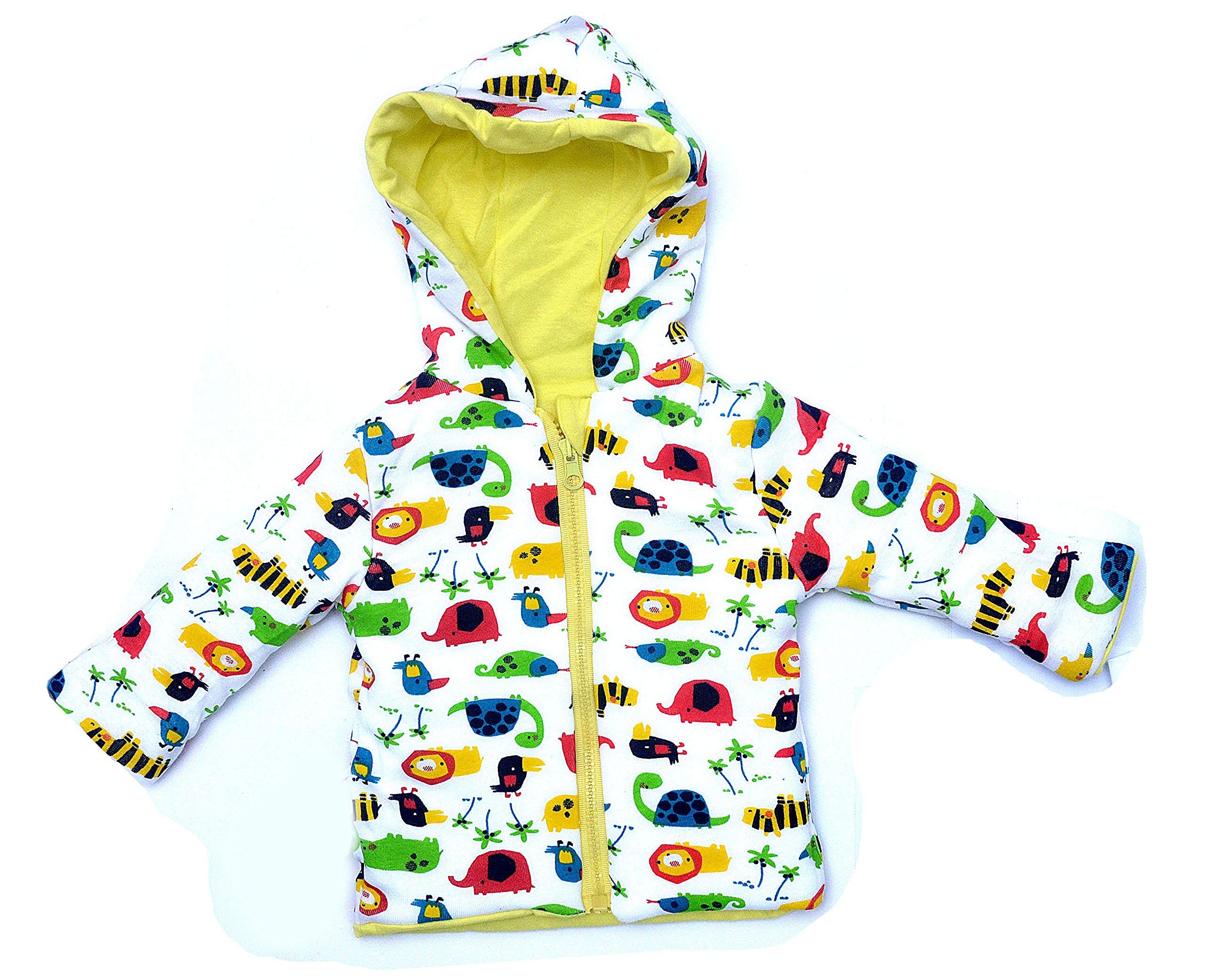 Baby Needs Babyneeds Baby Cotton Unisex Full Sleeve Winter Hooded Standard Length Jacket/Reverable Jackets For Toddler Girls & Boys, 2-3 Years, Yellow 1