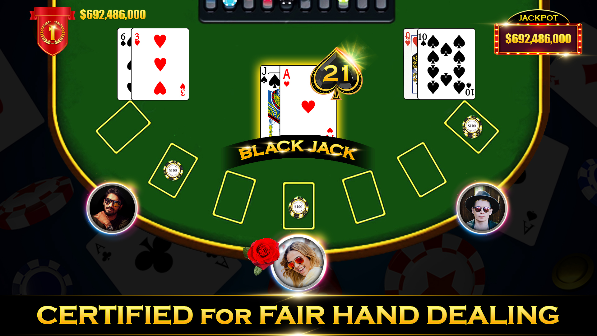 Blackjack 21 Casino Card Games - Twenty-One Blackjack Offline