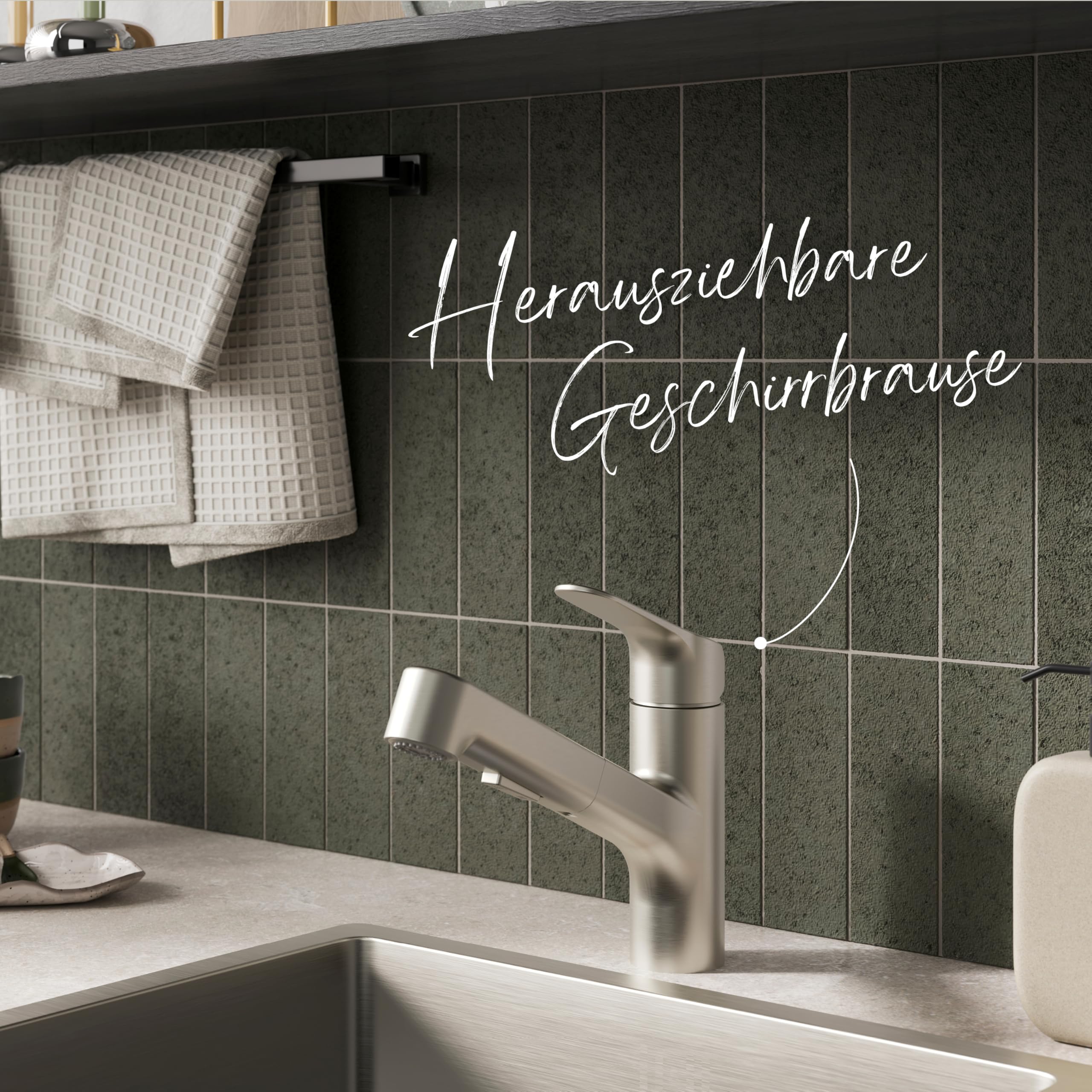 KOA/armatura kuchenna z słuchawką prysznicową