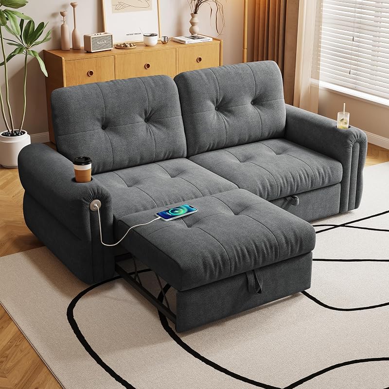 howcool Queen Sleeper Sofa Bed, 77" Pull Out Couch