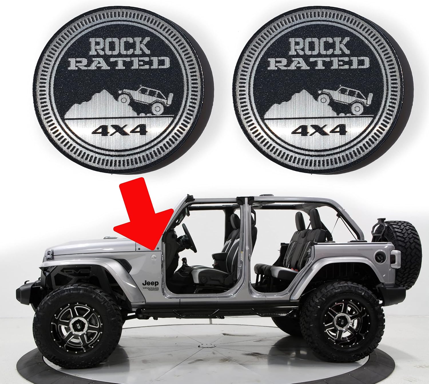 Custom Emblem for Rock Rated Jeep Style Fender Badge