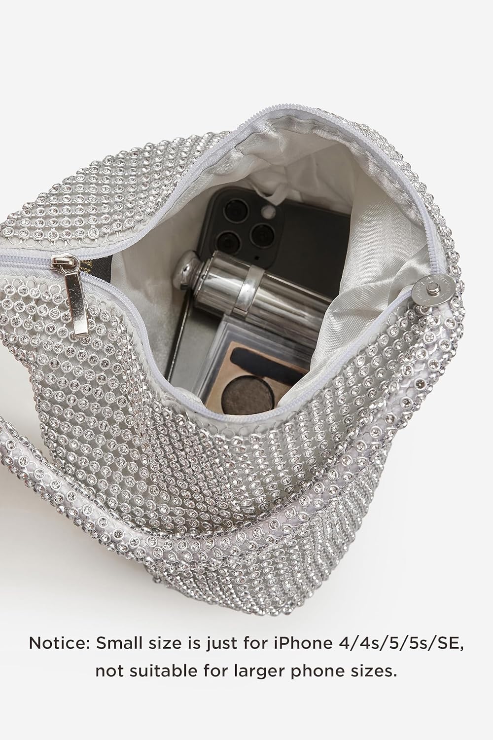 BABEYOND Women's Rhinestone Clutch Evening Bags Sparkly Glitter Triangle Purse for 1920s Party Prom Wedding - Image 5