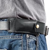 Vista 2 de Funda de cuchillo, funda de cuchillo con hebilla de cinturón, fundas de cuchillo de cuero para cinturón, funda de cuchillo plegable de bolsillo EDC
