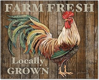 CounterArt 'FARM FRESH ROOSTER' Glass Cutting Board, 15 x 12"