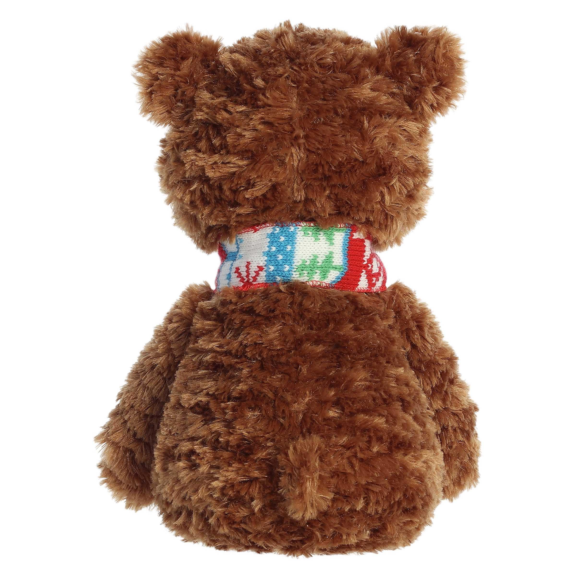 Aurora Festive Holiday Bundled Bear Sven Stuffed Animal - Seasonal Cheer - Heartwarming Gifts - Brown 14 Inches