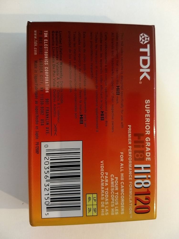 Amazon.com: TDK HI8 120 MP Superior Grade Camcorder Tape